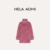 HELA AOMI “苏力泰迪.草莓熊”绵羊毛70%羊驼毛时髦大衣CY5DB08600