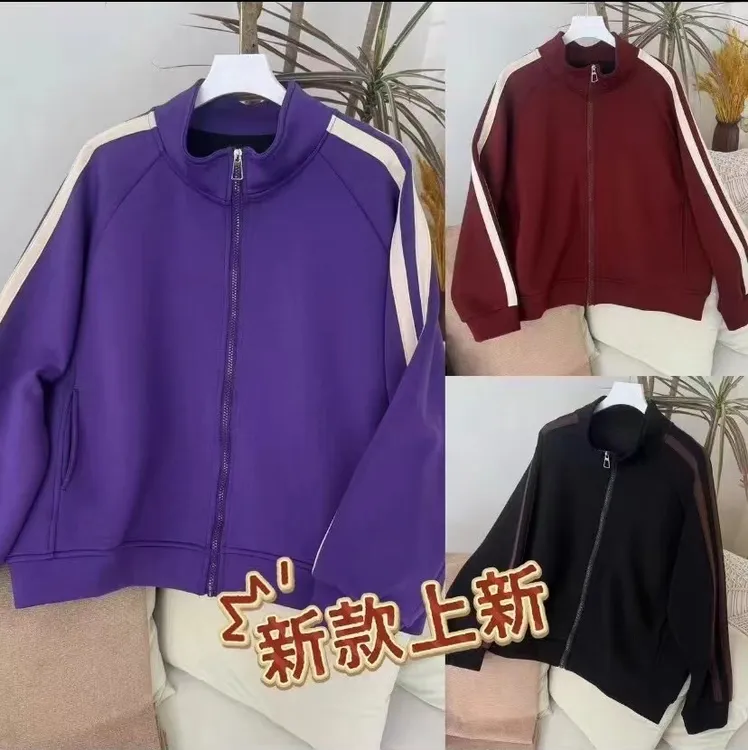 5293立领袖拉条外套