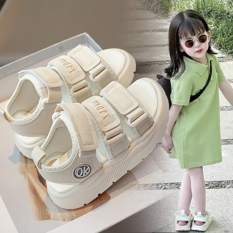 ABC 女童踩屎感凉鞋2025夏季小女孩运动机能鞋高颜值中大童沙滩鞋