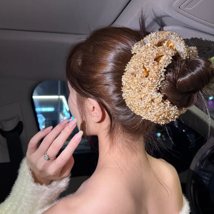 女款原创设计日韩甜美风发圈头饰百搭精致优雅