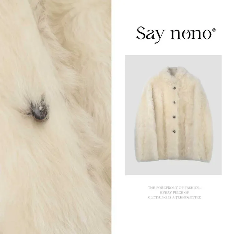 懒猫nono│Saynono 时尚百搭优雅风皮毛一体皮草外套 GS0759JY
