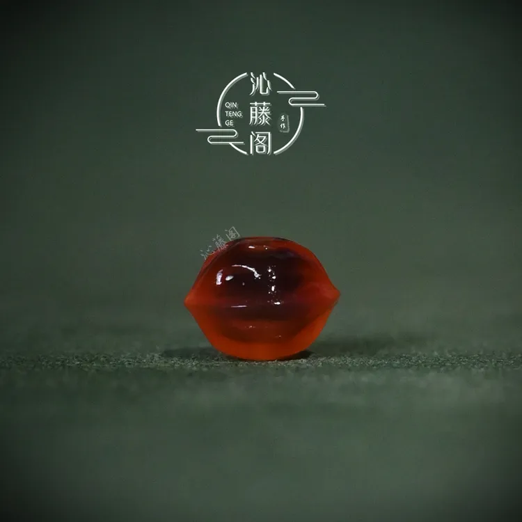 8MM红糖心玛瑙横打百香籽单珠文玩椰蒂108手串手链配饰配珠散珠子