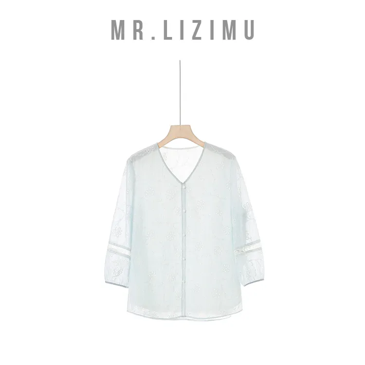 李子木先生衬衫女款外穿刺绣女装秋款爆款2025新款显瘦出片衣服