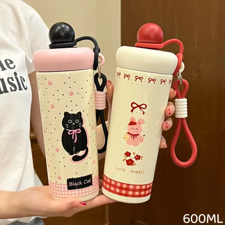 JPHZNB新款316水高颜值不锈钢保温杯大容量便携学生多巴胺吸管子