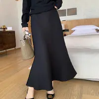 气质鱼尾含羊毛半身裙 QQ233036