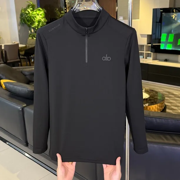 秋冬新款男士立领拉链长袖T血男款修身显瘦卫衣百搭户外风男上衣