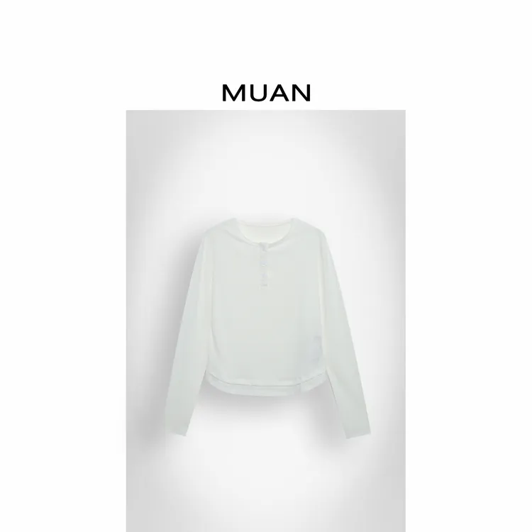 木岸MUAN：《小弯刀打底》定制宽松高级百搭简约上衣女CQ-DG3-9037