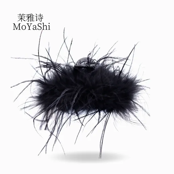 茉雅诗【芊羽】时尚气质显发量高品质羽毛13cm抓夹MY507