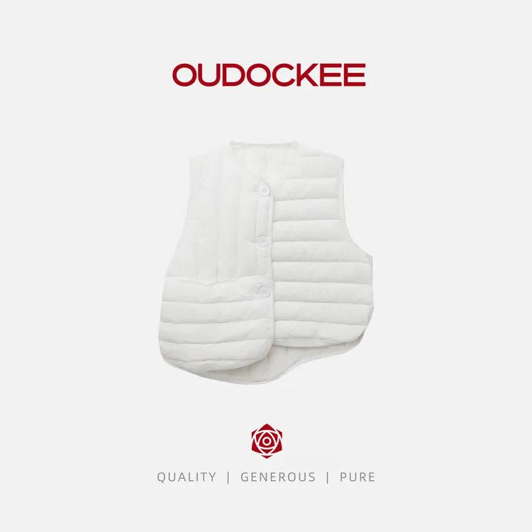 OUDOCKEE 鸥鸥【鸥鸥同款】时尚设计感保暖内搭羽绒马甲 GACAA645T