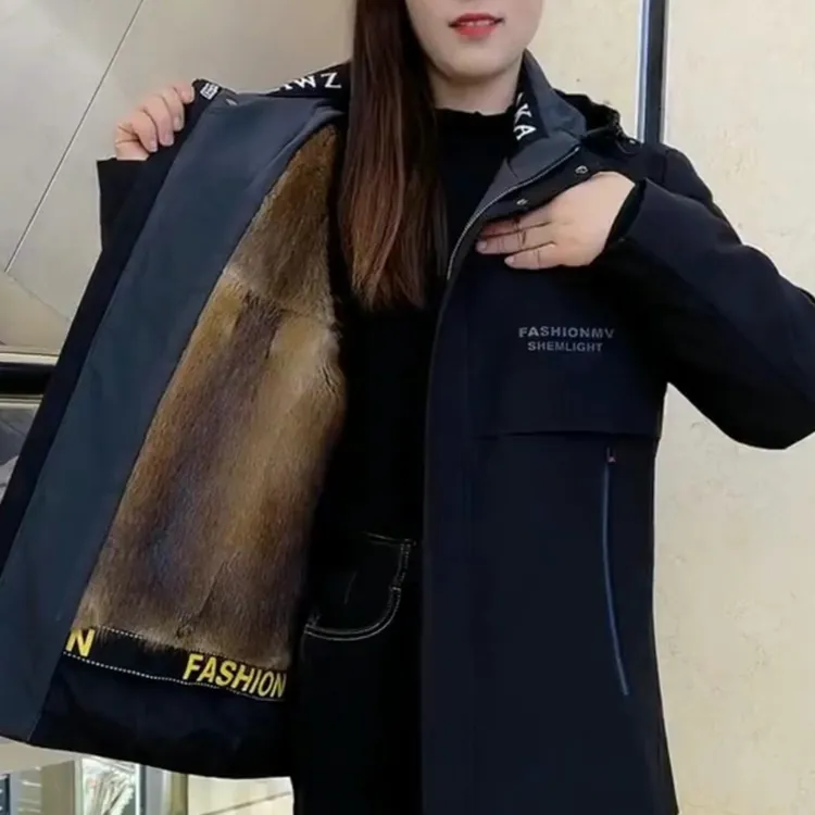 3.0男士｛真皮真毛｝秋冬商务男装休闲外套可拆卸皮毛一体派克服