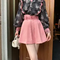 现货【一生罗曼】法式新款立体花设计感高级休闲气质裙子短裙B1258