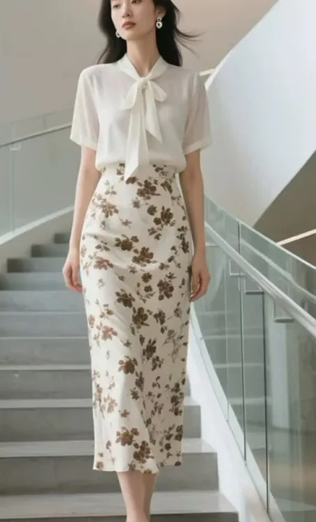 SS1286夏季新款女装时尚穿搭气质轻熟风显瘦套装裙子通勤女士优雅