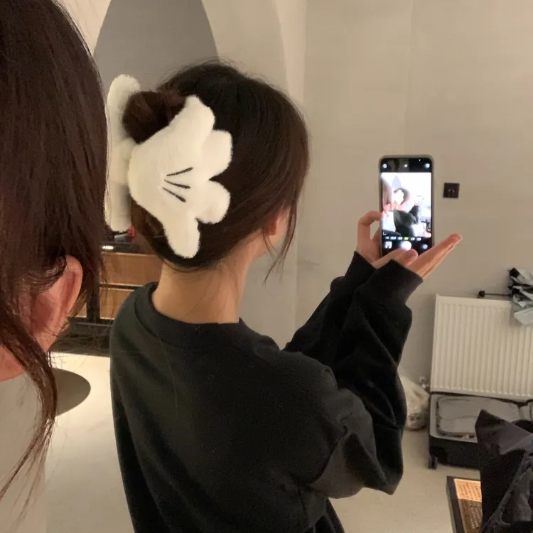 元气满满大大号卡通米奇手掌立体ins风公仔创意发夹鲨鱼夹抓夹