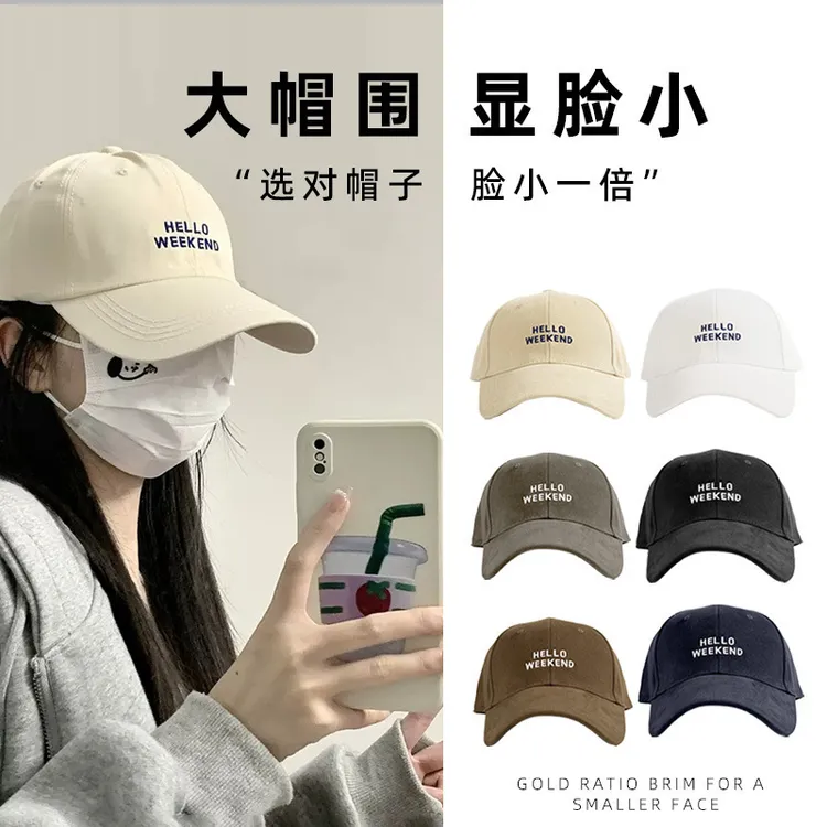 韩版刺绣字母棒球帽男女青年情侣学生硬顶鸭舌帽子日系复古遮阳帽