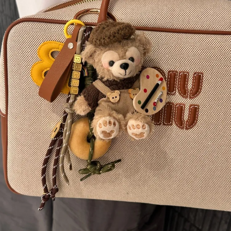 原创毛绒包挂Miu系玫玫diy手工可爱挂件挂饰女款熊通用熊小熊治愈