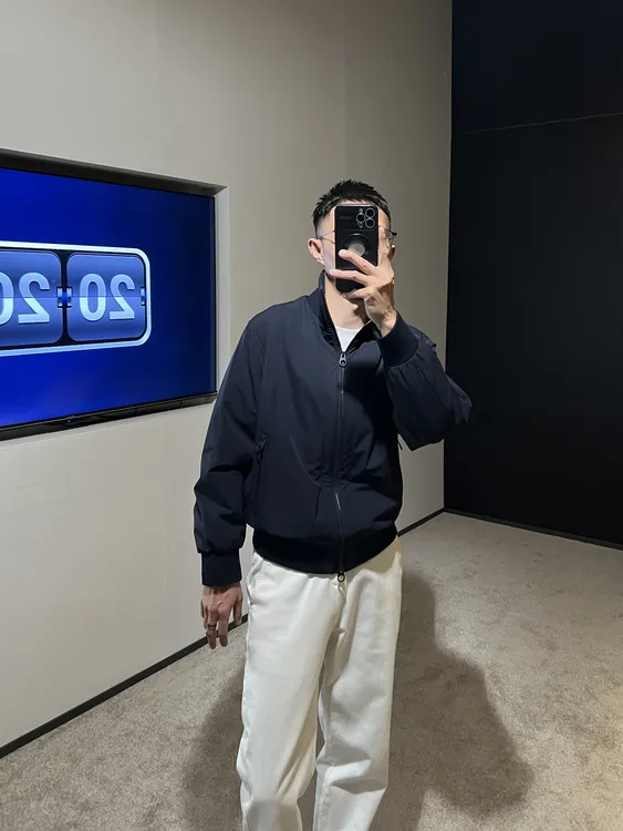 【温控】25秋冬 L*P填充蚕丝棉轻薄立领可翻领飞行员棉服夹克外套男