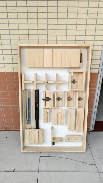 日本桧木定制衣柜工法墙展示柜