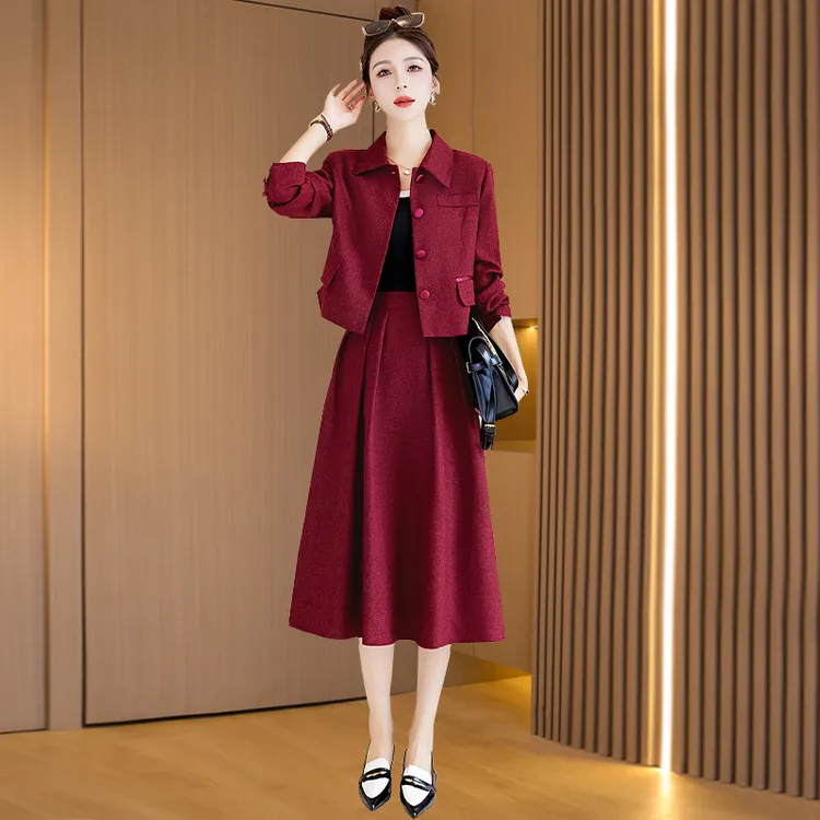 十一喜婆婆婚宴2025新款女秋结婚妈妈婚礼服年轻洋气显瘦两件套装