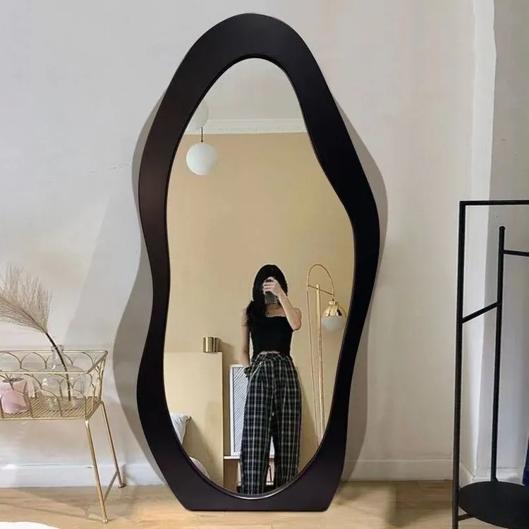 穿衣镜全身镜落地镜家用服装店试衣镜网红女生卧室异形挂墙大镜子