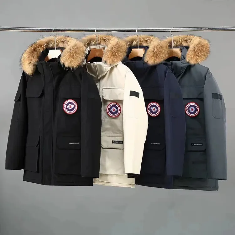 【升级】大鹅羽绒服男女中长款08远征派克羽绒衣高版本加厚工装外套