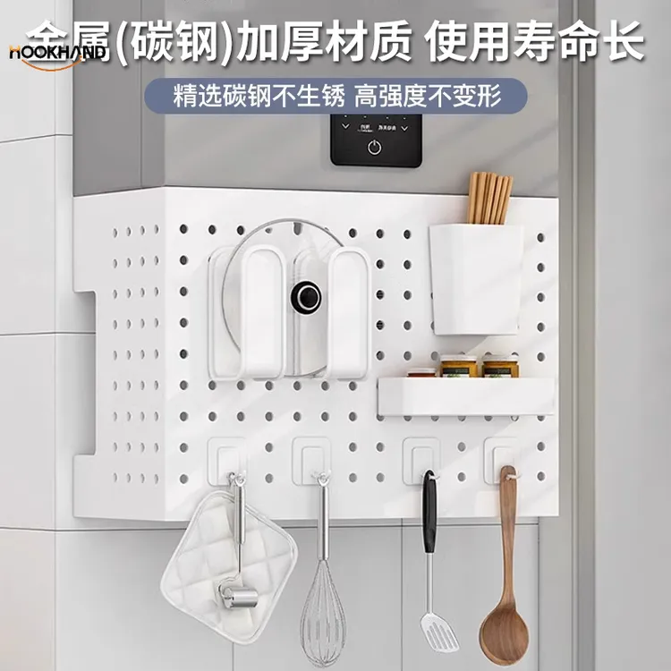 热水器遮挡罩免打孔管道装饰遮丑板洞洞板厨房天然气壁挂炉置物架