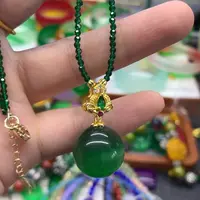 合金颈饰玛瑙/玉髓吊坠