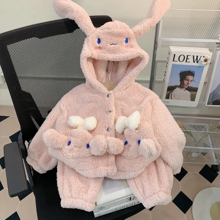 女童法兰绒睡衣秋冬季2025新款儿童宝宝加厚冬款小童珊瑚绒家居服