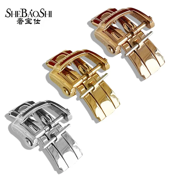 奢宝仕代用百达翡手丽表扣鹦鹉螺皮带胶带折叠扣蝴蝶扣真皮表带卡