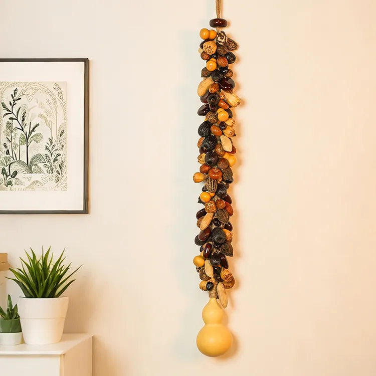 班塔外五谷丰登原色果实串手工编织果实串菩提串客厅壁挂装饰品
