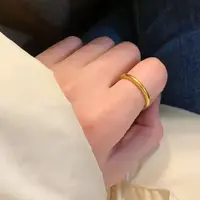 《顺丰包邮 明天到家》2.5g素圈戒指男女同款时尚个性戒指活口可调节自己带送女友 漂亮情人节礼物铜合金S