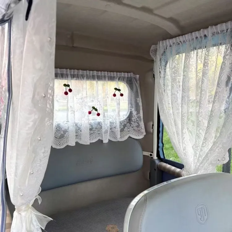 【小鱼妈妈推荐】点东四轮车三轮车装饰防晒防尘遮阳帘自粘纱帘短帘商品图