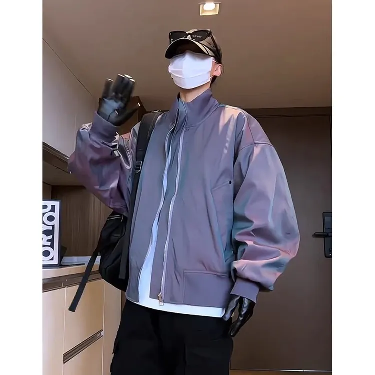 棒球服短款立领飞行员外套男春秋美式高街潮牌高级感痞帅三防上衣