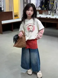 【现货】2025秋时髦小熊印花假两件打底衫 D709 709 P