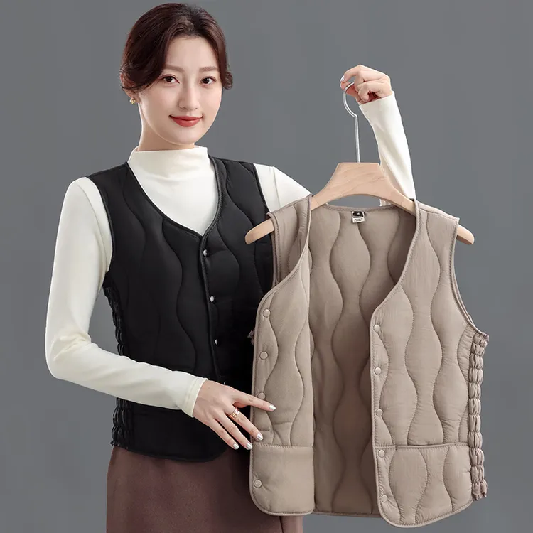 女士2025秋冬新款防寒保暖棉马甲中式加绒马甲女款背心新款爆款