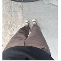 何以至此25AW美式休闲刺绣弹力斜纹立体剪裁直筒长裤