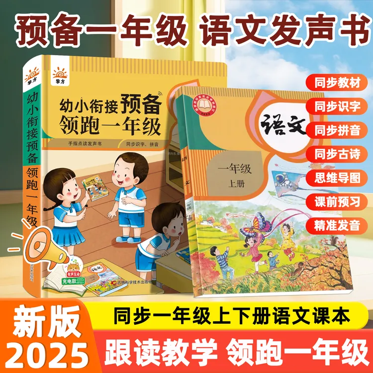 2025同步语文汉语拼音幼小衔接幼升小学一年级课本同步教材点读书