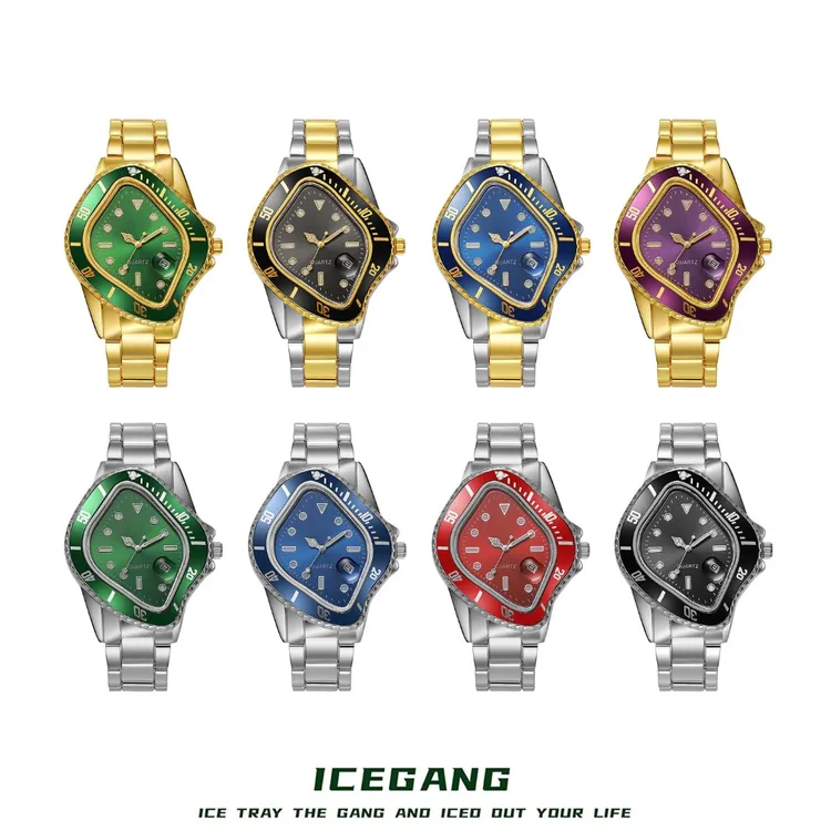 ICEGANG扭曲钢带系列防水休闲手表嘻哈石英表个性腕表男女同款