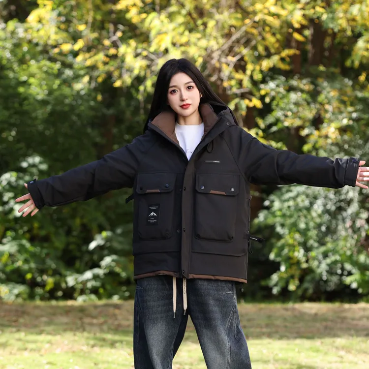 Zo·Ran【重磅户外山系三防】冬季潮流新品防风免洗休闲情侣羽绒服男