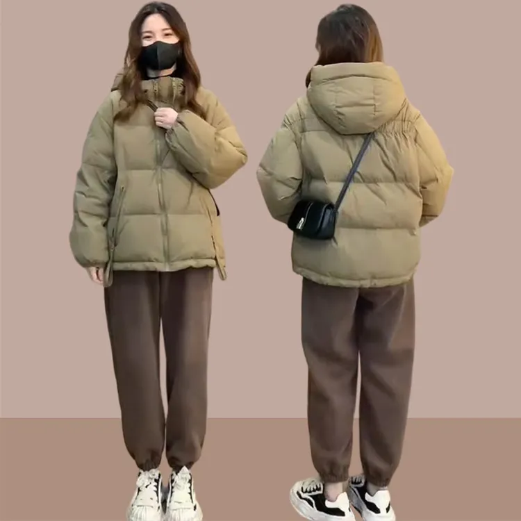 连帽棉衣女款爆款2025新款防寒保暖棉衣洋气夹棉加厚外套上档次潮