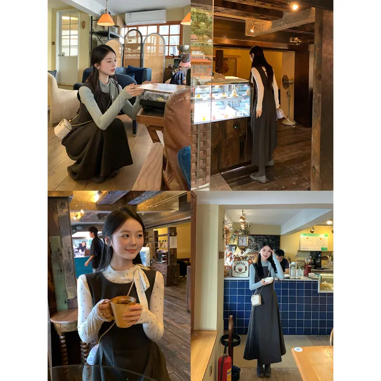 切糕自制【南洋千金】小个子女秋冬气质显比例长款质感显贵连衣裙