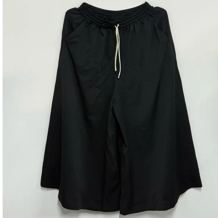 七分裙裤女百搭休闲小众设计宽松显瘦阔腿裤休闲阔腿