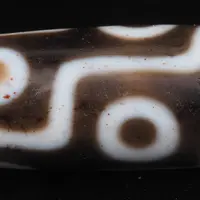 攒三年！满爆红砂一代老台湾张魁至纯黑白手工天珠高货限定