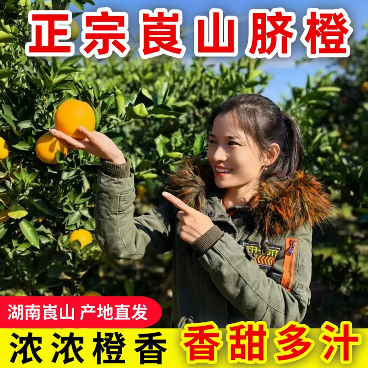 崀山脐橙新鲜采摘水嫩多汁香甜可口手剥橙当季水果带箱10斤橙子