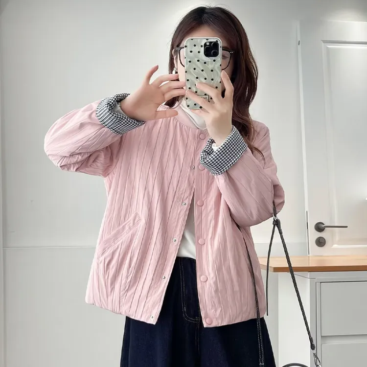 大码女装秋冬季新款时尚棉衣外套女宽松显瘦百搭胖mm洋气棉袄上衣