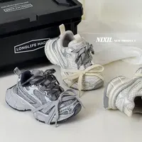 潮流绑带网面儿童老爹鞋时尚擦色男女童运动鞋159