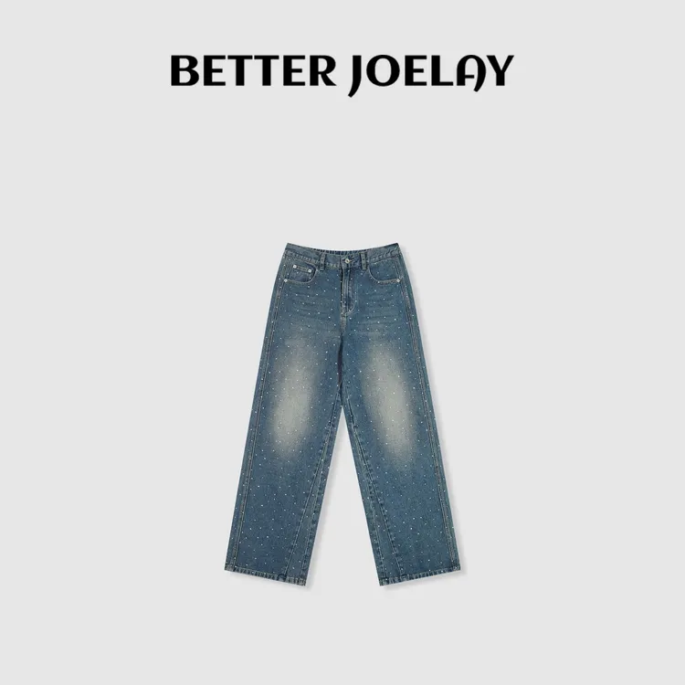 BETTERJOELAY-【牛仔星河】高端百搭牛仔裤时尚简约直筒ZZ2109