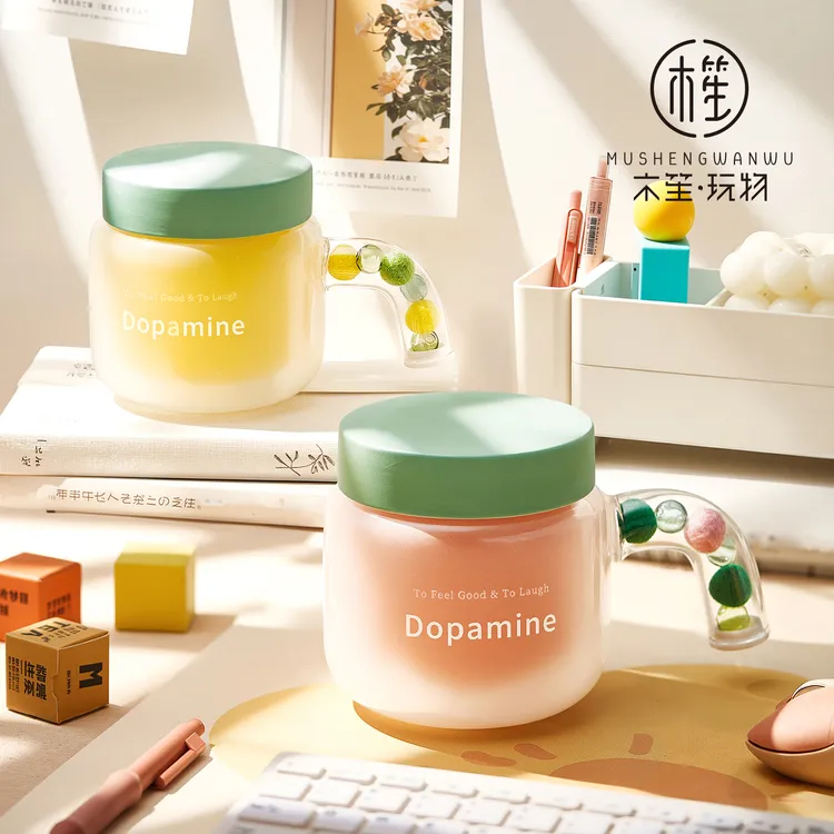 wuuwDesign多巴胺茶水分离泡茶杯高级感办公室高颜值多FUN水杯子