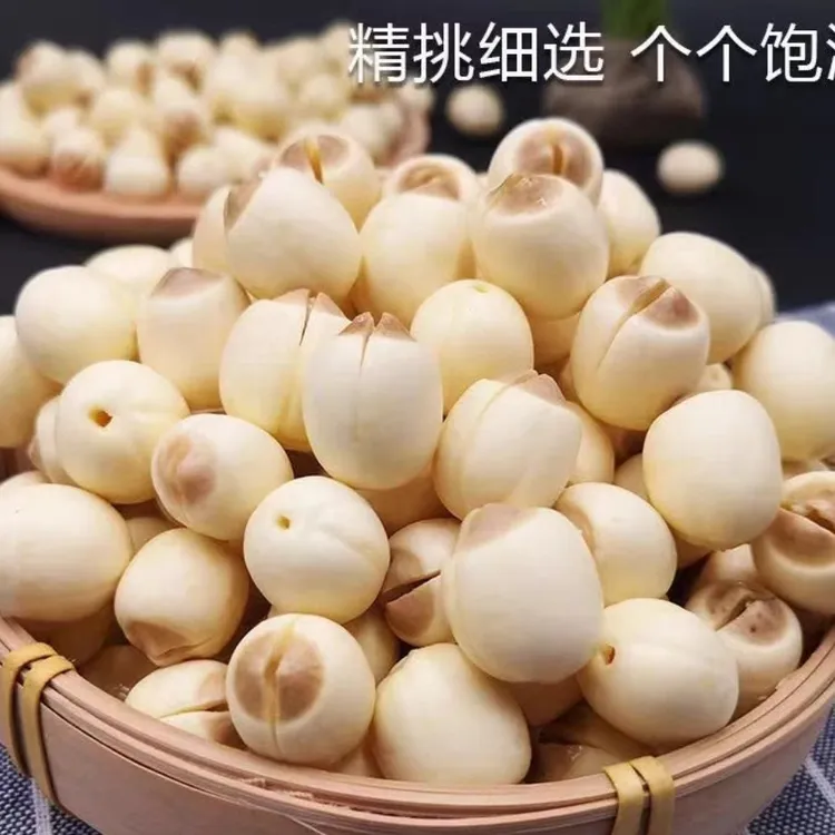 福建建宁新鲜白莲子干货去芯无硫香甜粉糯可煮粥煲汤去芯莲子