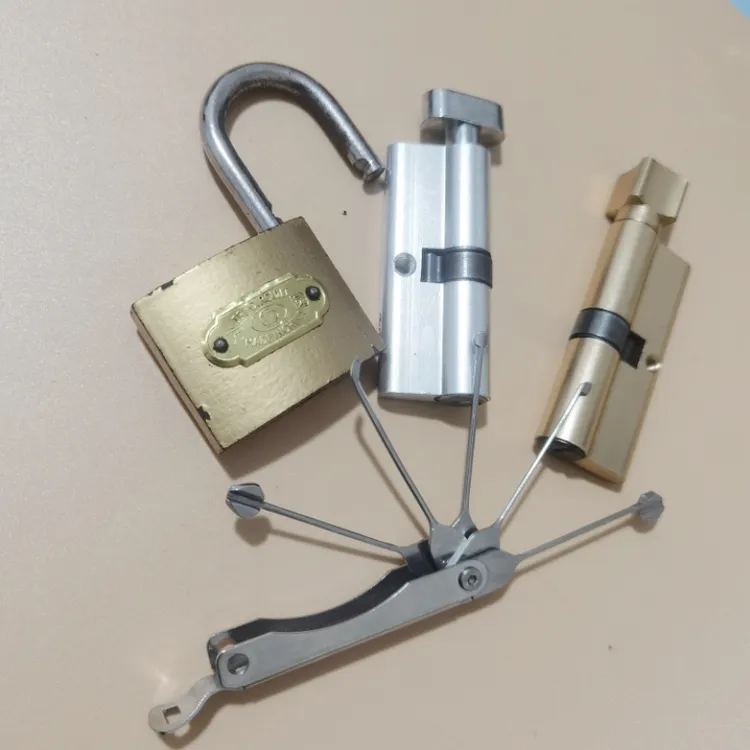 五金维修不锈钢折叠五件小工具民用锁具快捷维修工具五件套锁芯