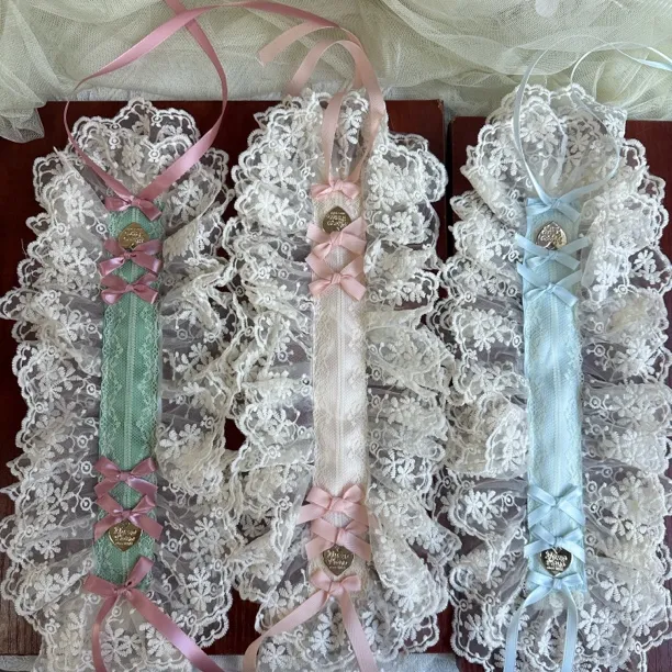 原创Lolita发带蕾丝发夹甜美日常百搭蝴蝶结kc洛丽塔头饰显头小